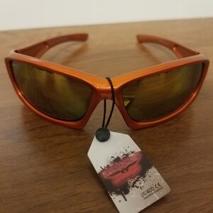 Element Eight Performance Sports Wraparound Sunglasses UV400 Orange Black